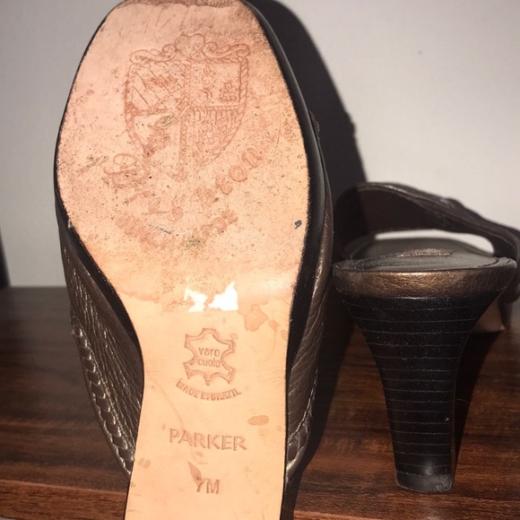 Brighton Brown Leather Slides - Picture 13 of 13